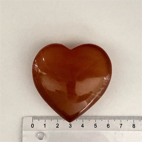 Calcit Honning Hjerte 6 cm